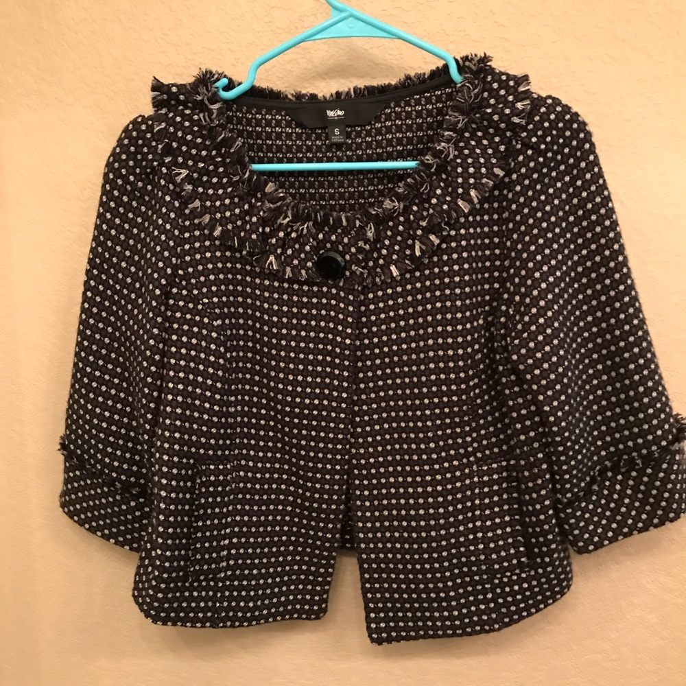 Mossimo Black and White Tweed Blazer