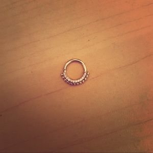 14kt Gold Aria Seam Septum Ring 16g
