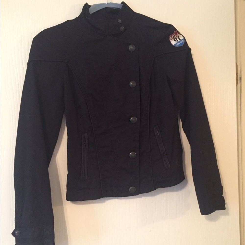 Armani Exchange Vintage Black Moto Jacket