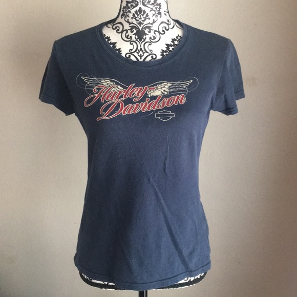 Ladies Sz M Harley Davidson T-shirt GUC - Picture 1 of 3