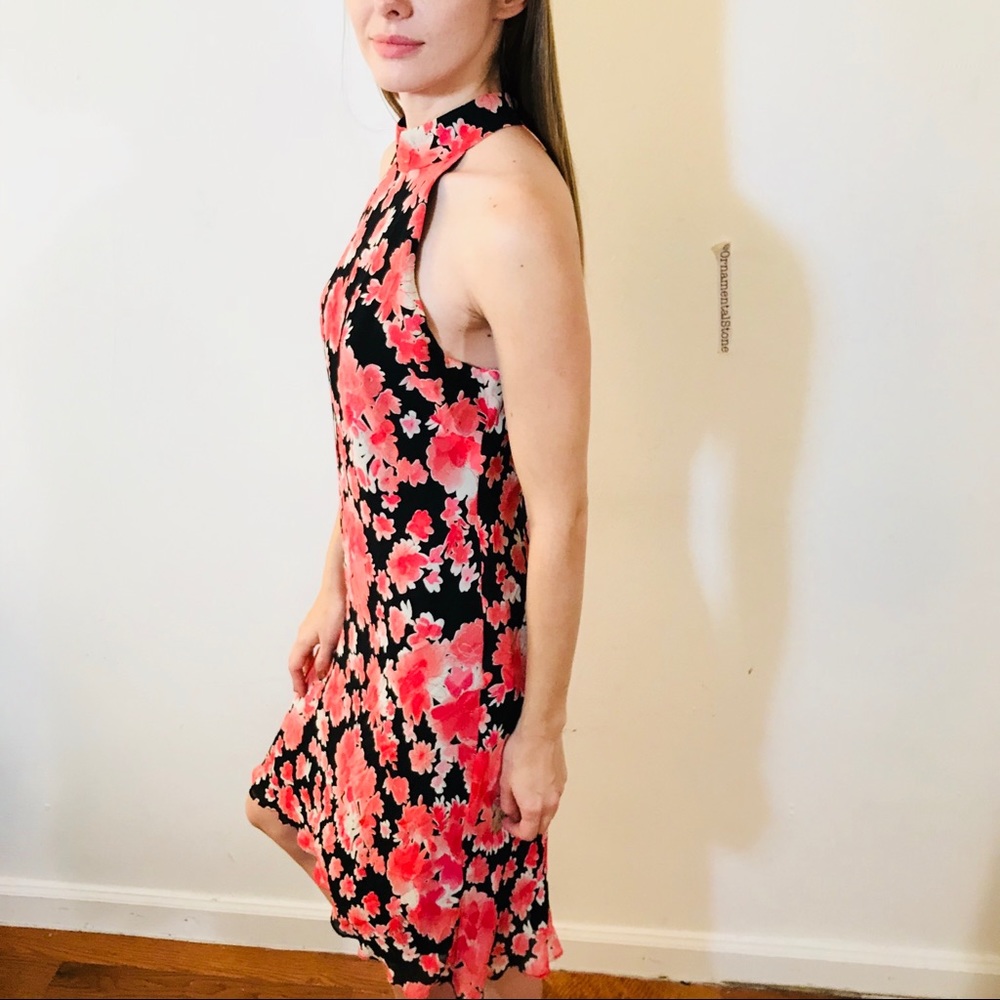 EVAN PICONE VINTAGE FLORAL PINK MINI DRESS #0197 - Picture 5 of 7