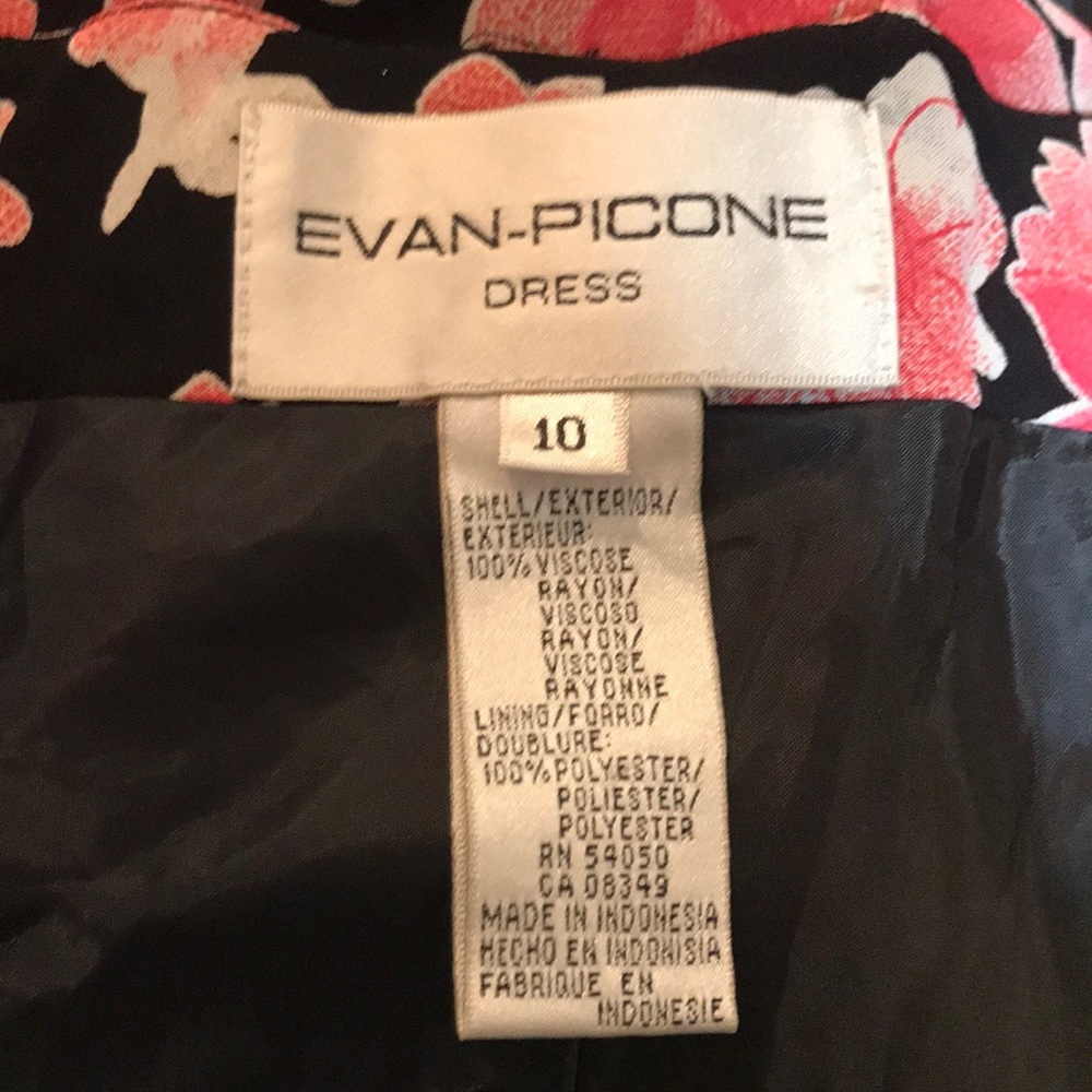 EVAN PICONE VINTAGE FLORAL PINK MINI DRESS #0197 - Picture 7 of 7