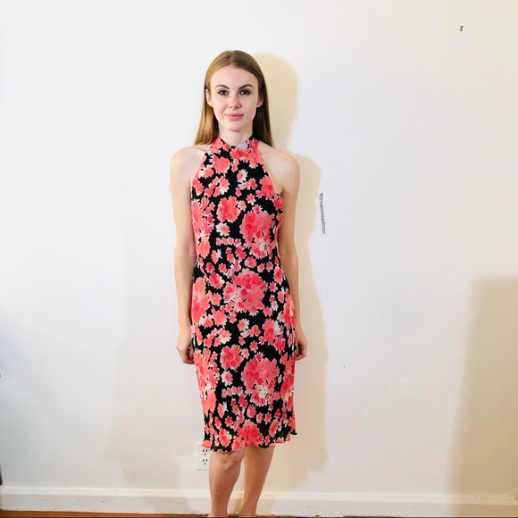 Evan Picone Dresses & Skirts - EVAN PICONE VINTAGE FLORAL PINK MINI DRESS #0197