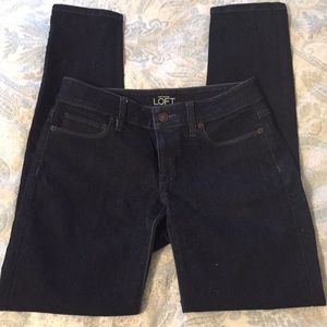 LOFT Dark Wash Curvy Skinny Jeans