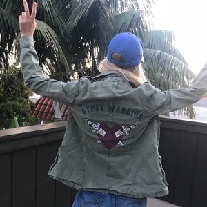 Gypsy warrior army green outerwear jacket