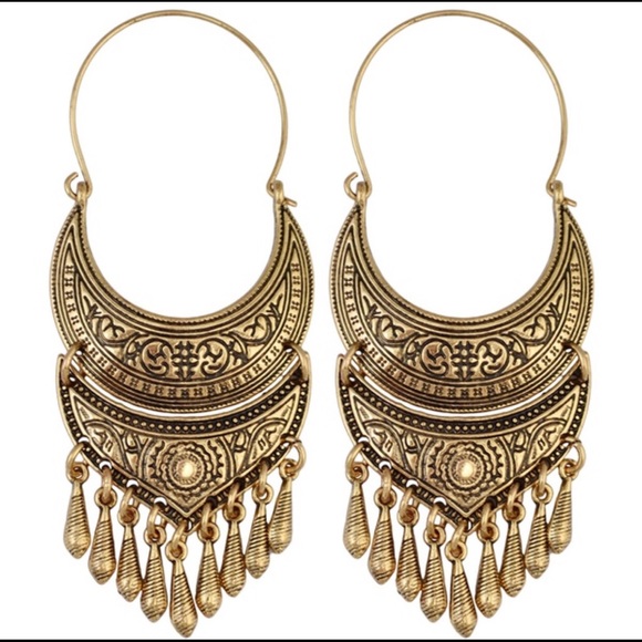 Boho Turkish statement earrings - Picture 5 of 6