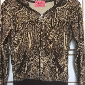 Juicy Couture Henna Print Velour Jacket