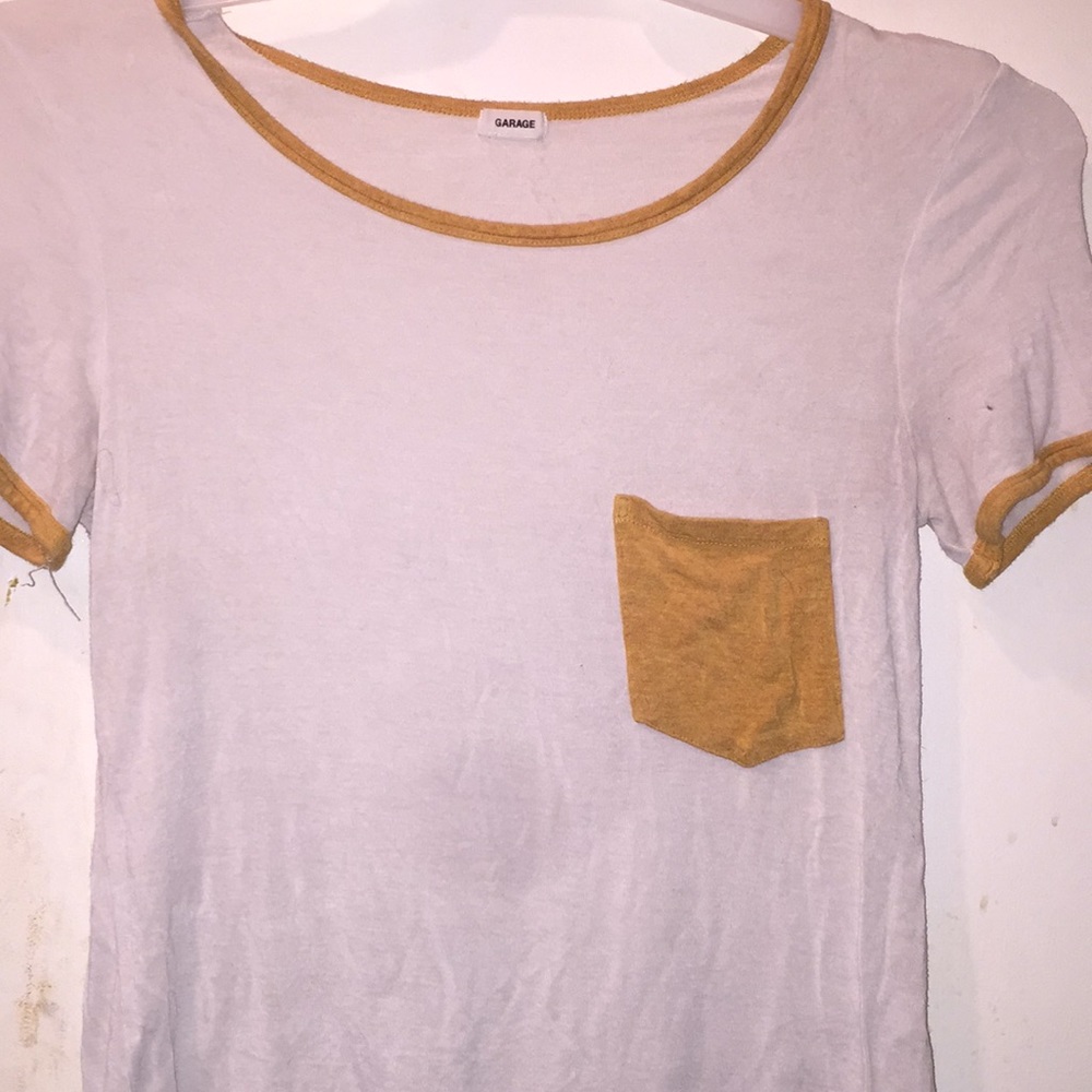 Yellow n White tshirt