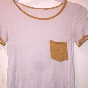 Yellow n White tshirt