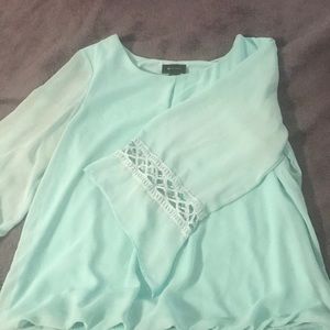 Light blue top