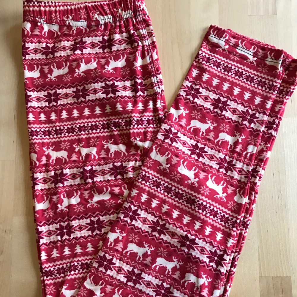 CLEARANCE 🎄Christmas leggings🎄 red reindeer