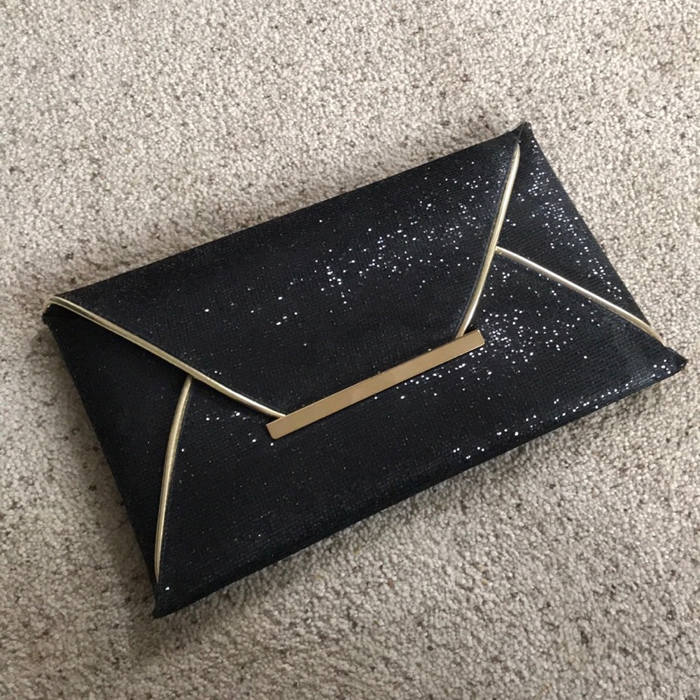 Black and gold clutch