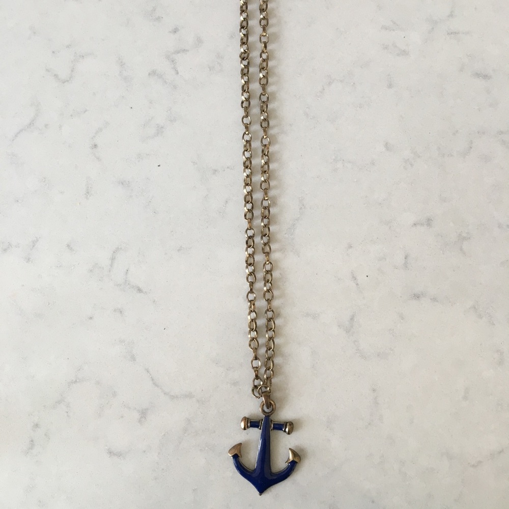 Extra Long Anchor Necklace