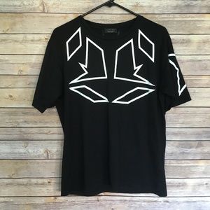 Zara Man Black and White Graphic Tee NWOT