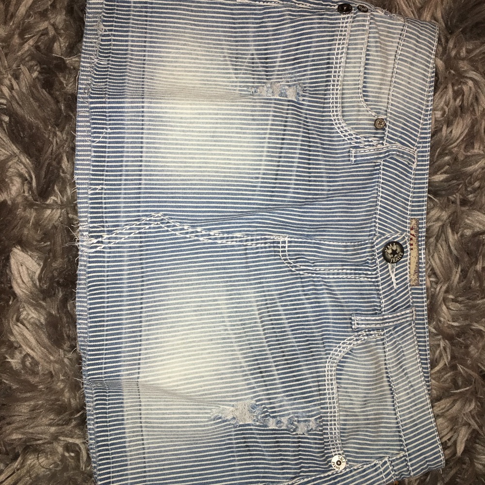 Stripped mini skirt