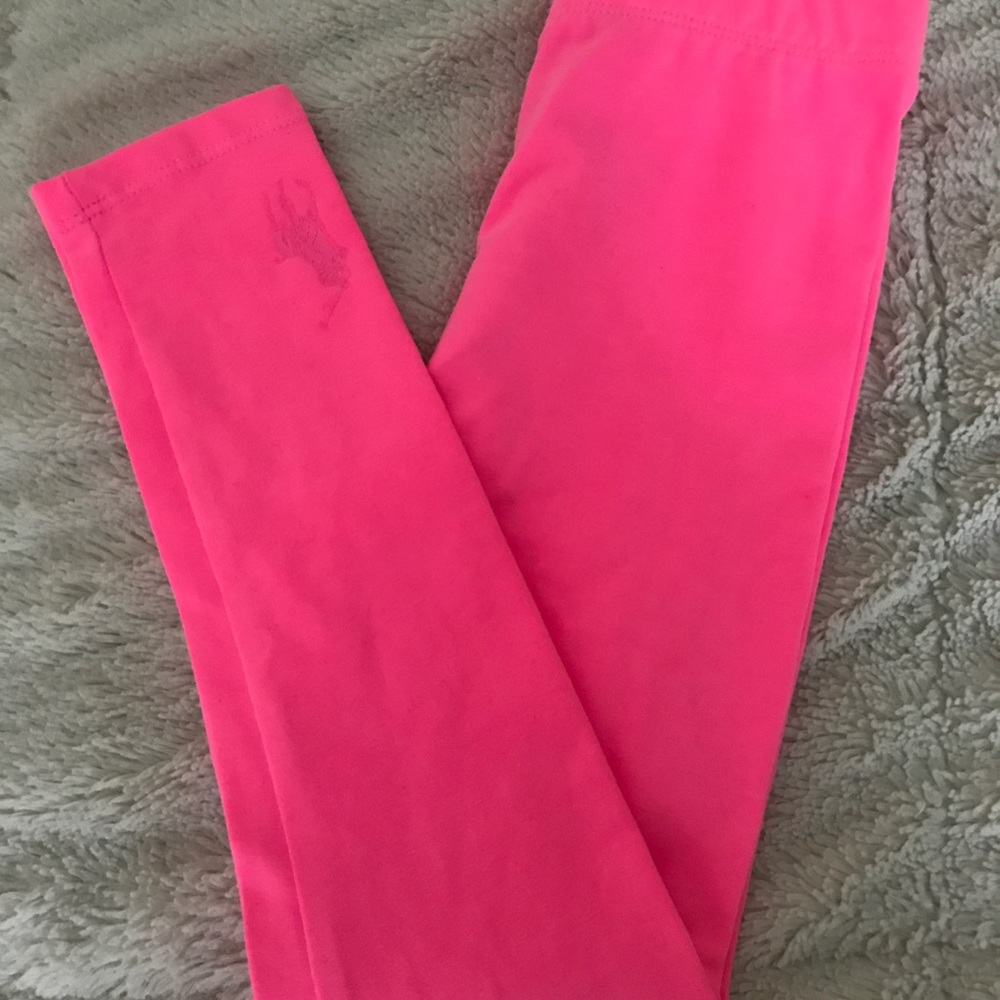 Bright Pink Polo Leggings