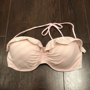 Victoria’s Secret Striped Bandeau Bikini Top