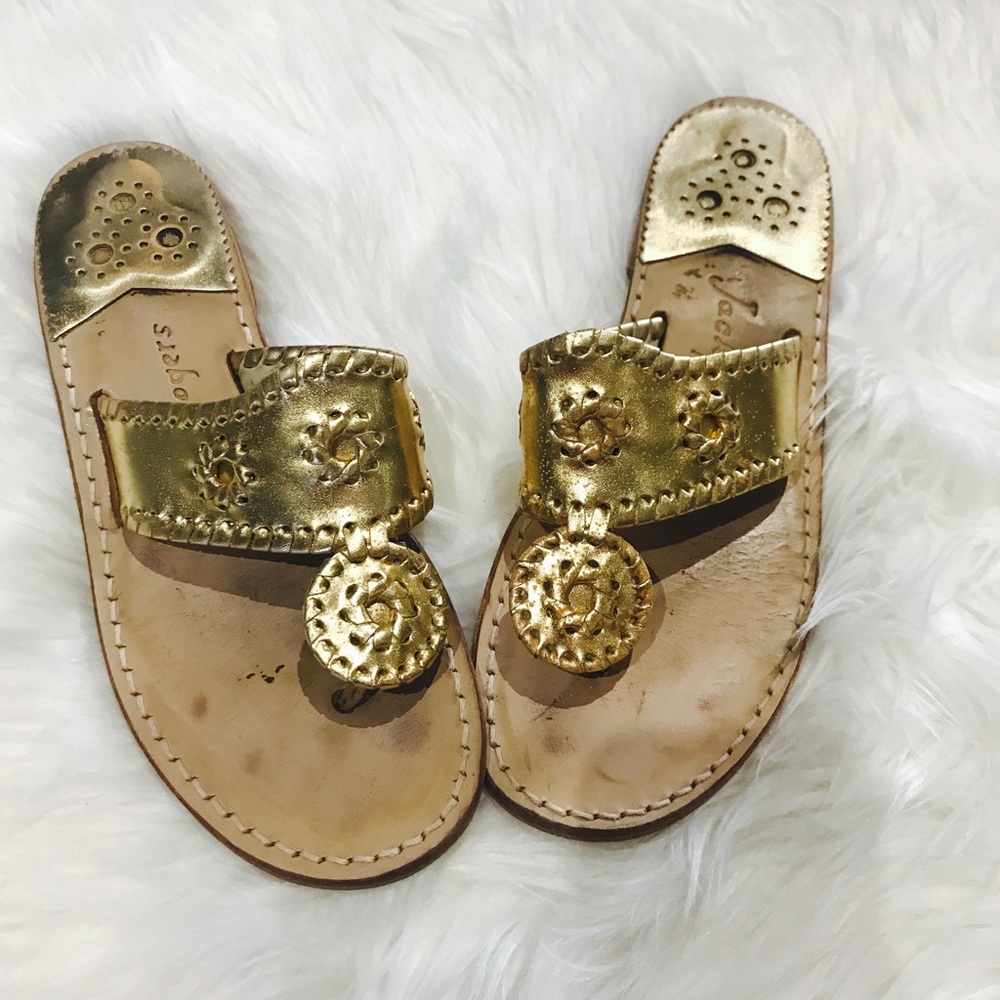 Gold Jack Roger Sandals