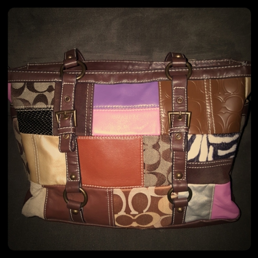 MULTI PRINT ATHENTIC COACH COACH BAG /PURSE