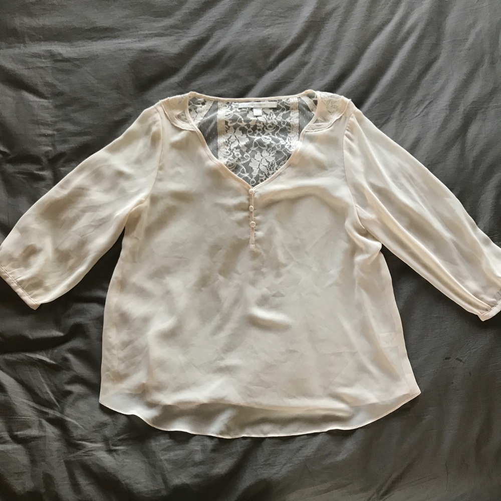 Long sleeve, sheer tunic