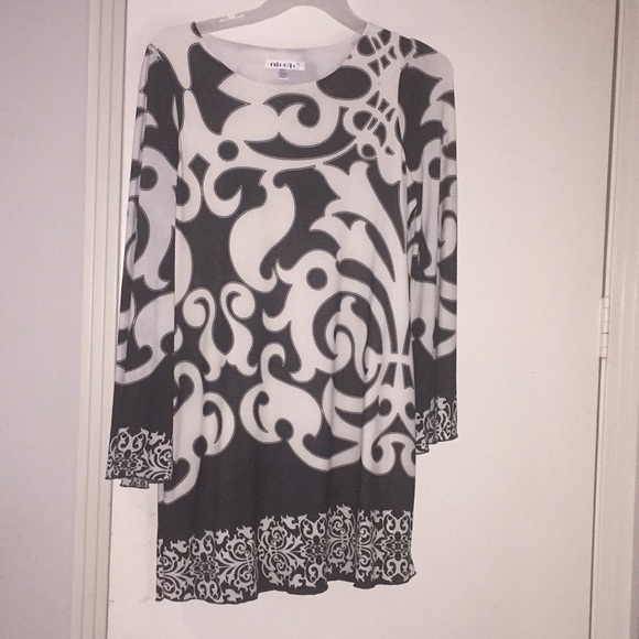 Black and white cocktail dress size 10 - Picture 1 of 4