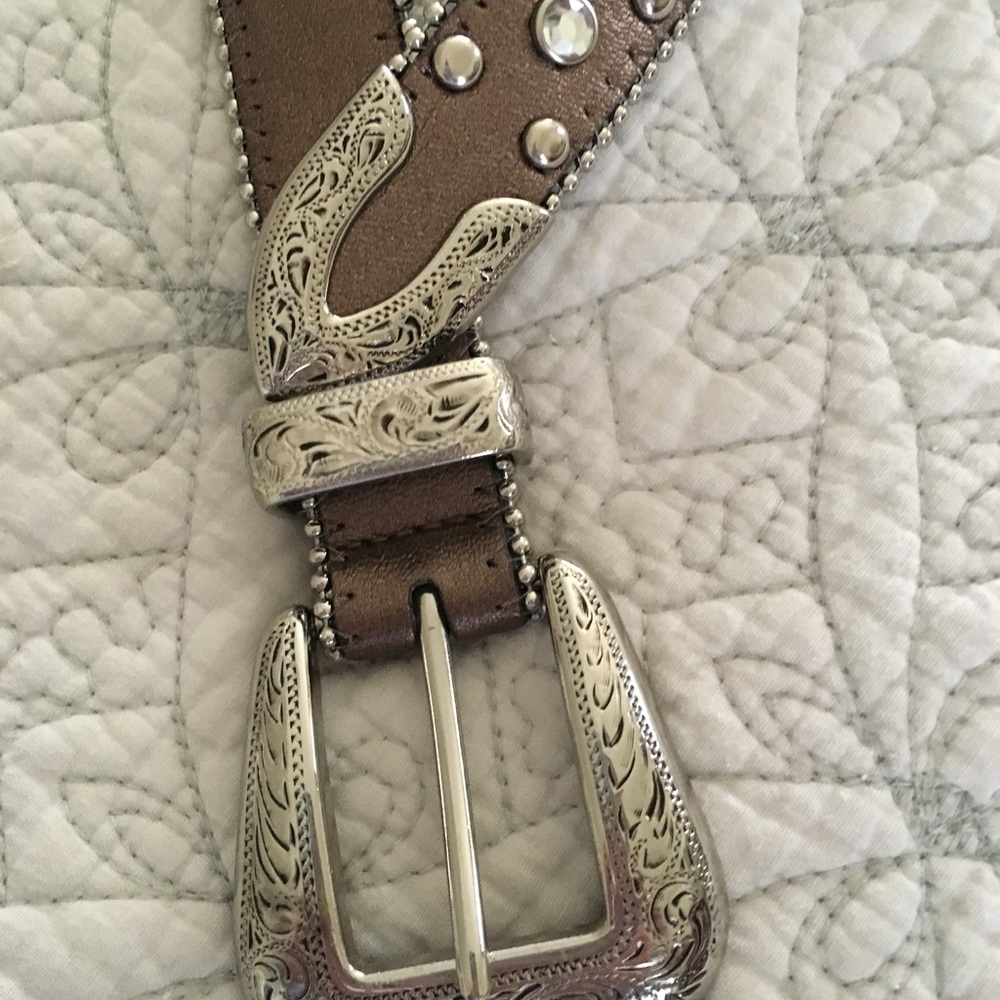 Bronze rhinestone belt