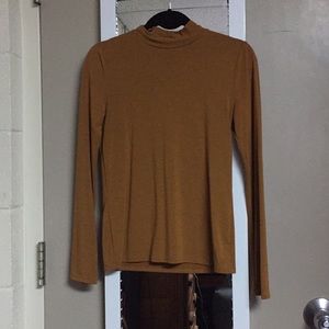 Burnt Yellow long sleeve short turtle neck