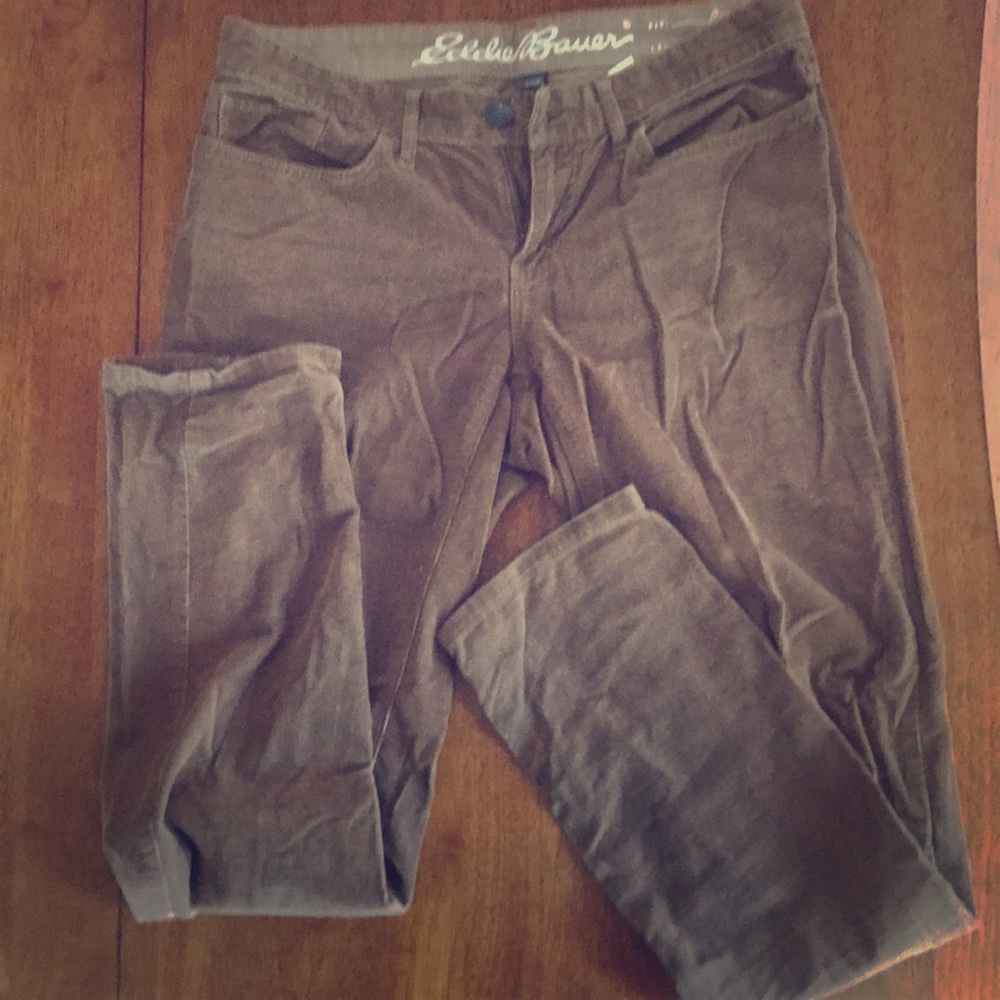 EddieBauer corduroys high waisted brown size 4