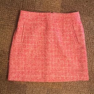 Pink Banana Republic Tweed Skirt