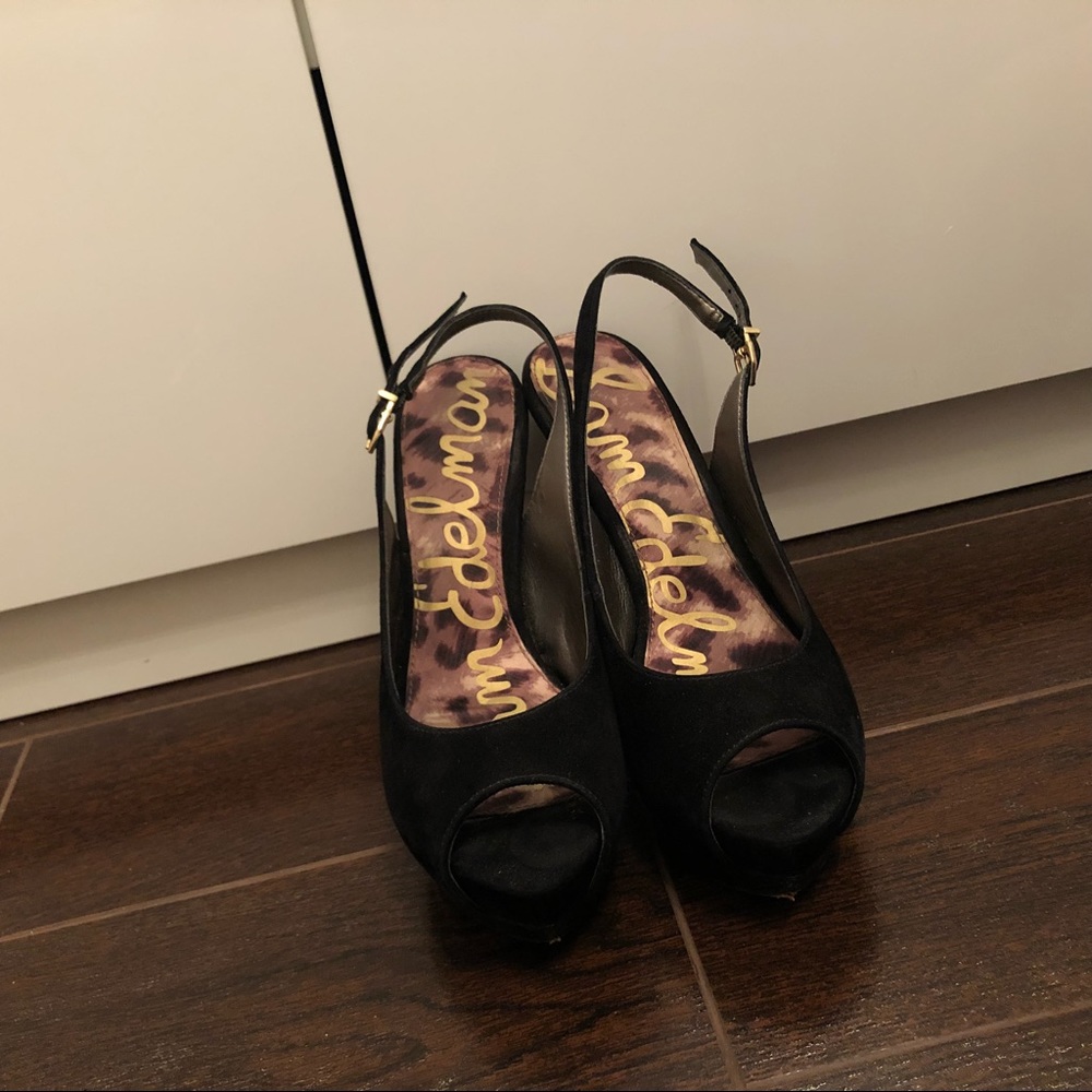 Sam Edelman Black Suede Heels