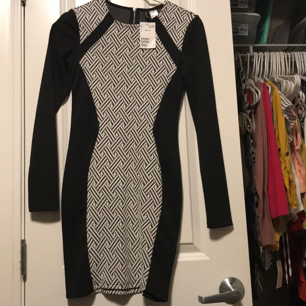 Black and white tribal dress