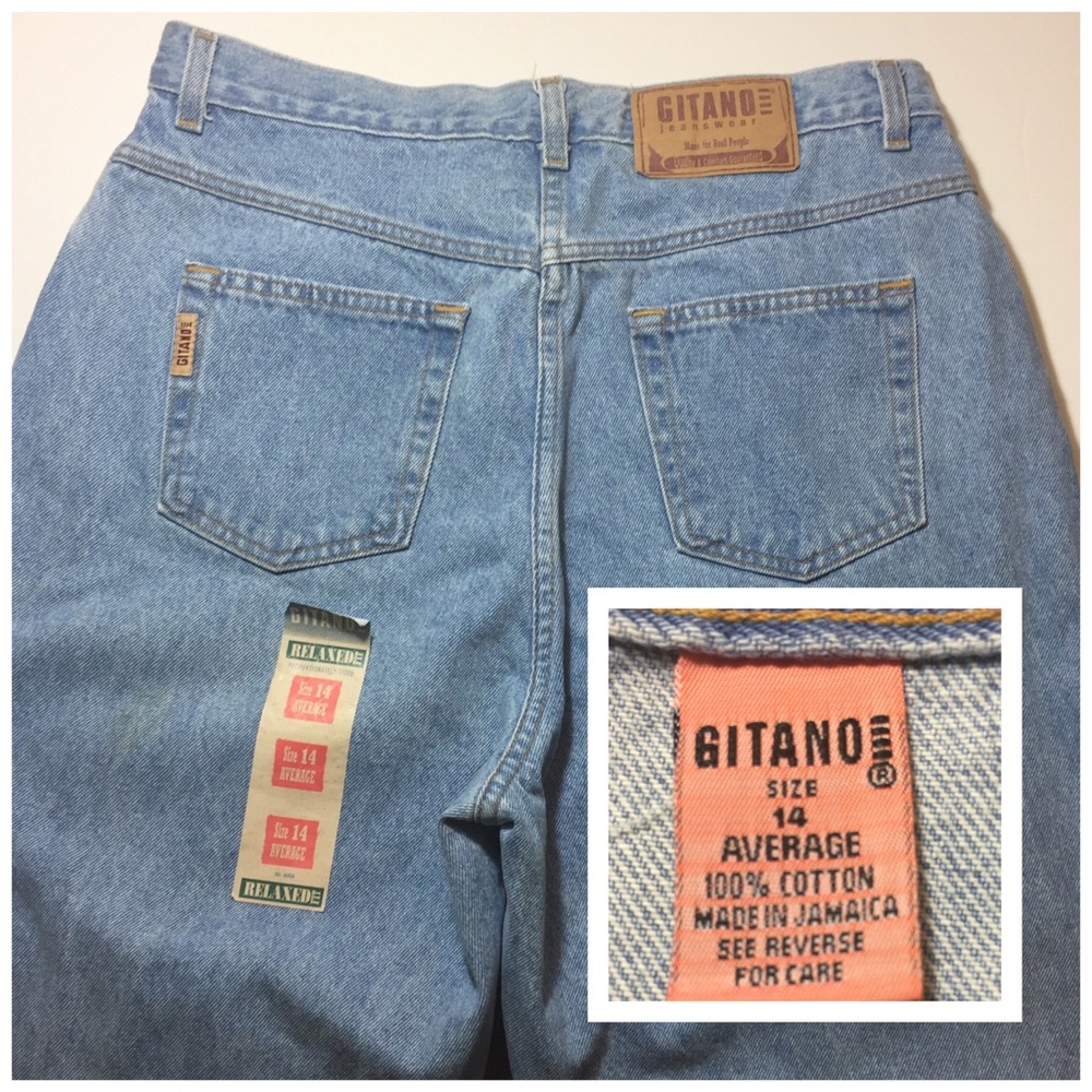 Vintage Gitano “Mom” Denim Jeans Relax Fit Size 14