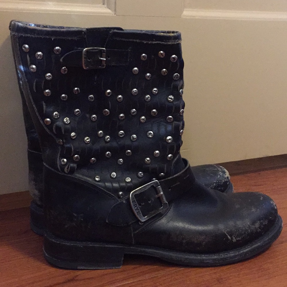 Frye Distressed Jenna Stud Boot Size: 8.5
