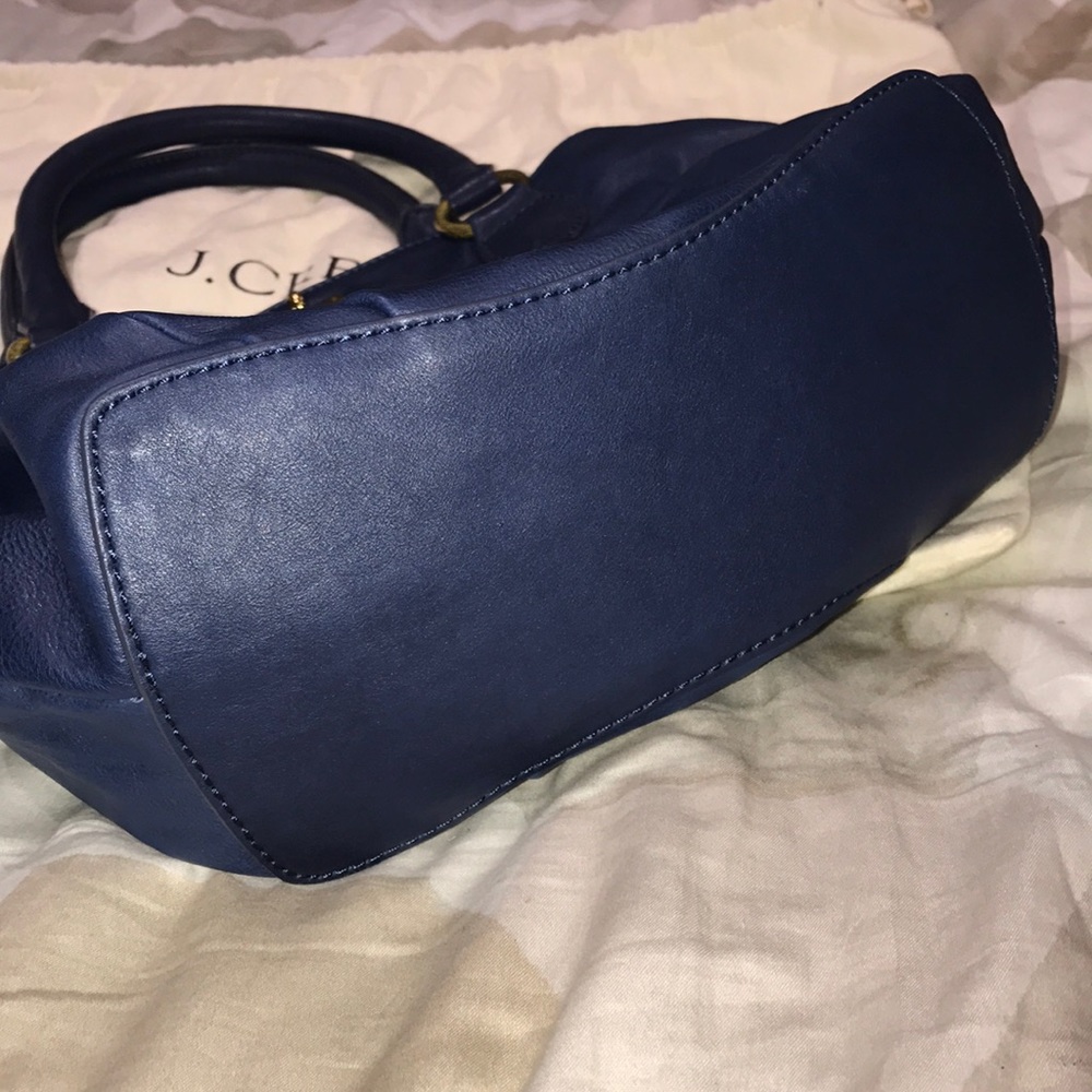 NEW J. Crew Blue Leather Bag - Picture 4 of 8