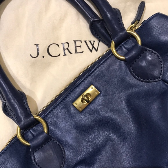 NEW J. Crew Blue Leather Bag - Picture 3 of 8
