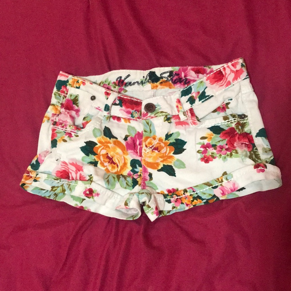 Floral print size 3 jean shorts