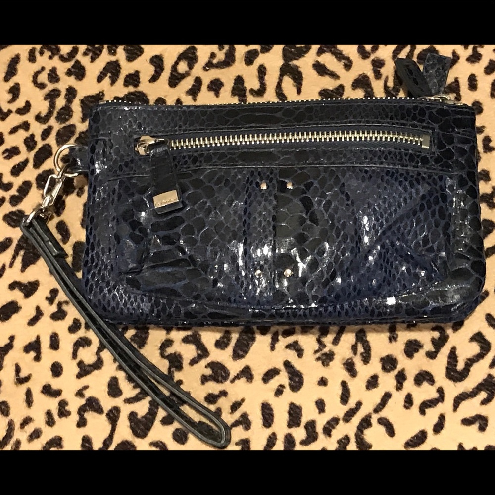 Calvin Klein Faux Snakeskin Clutch