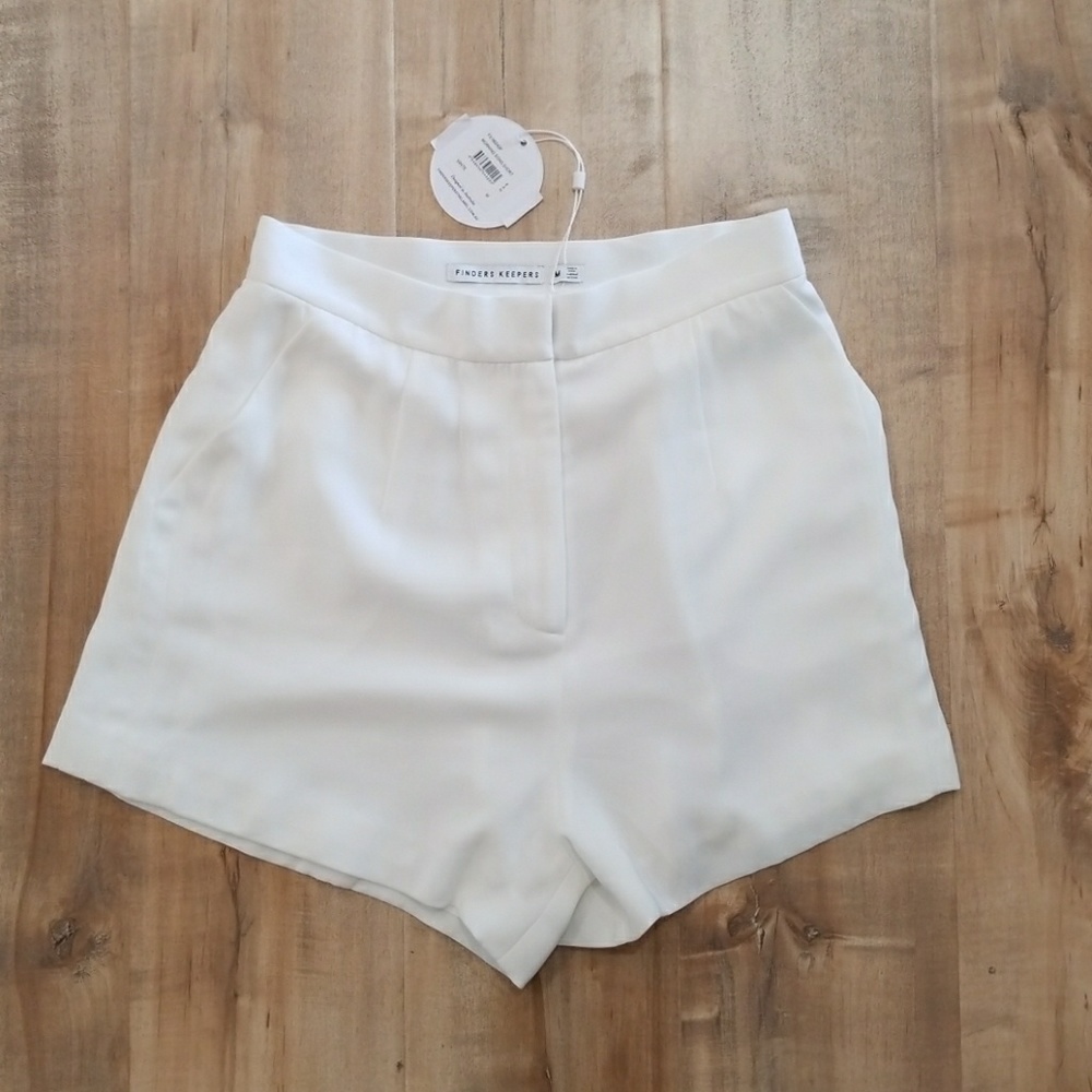 White tuxedo shorts