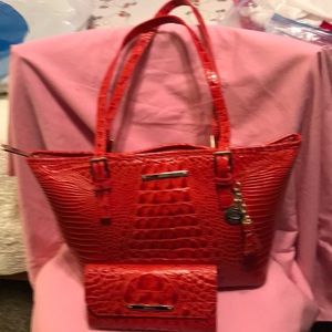 NWOT Brahmin handbag and wallet