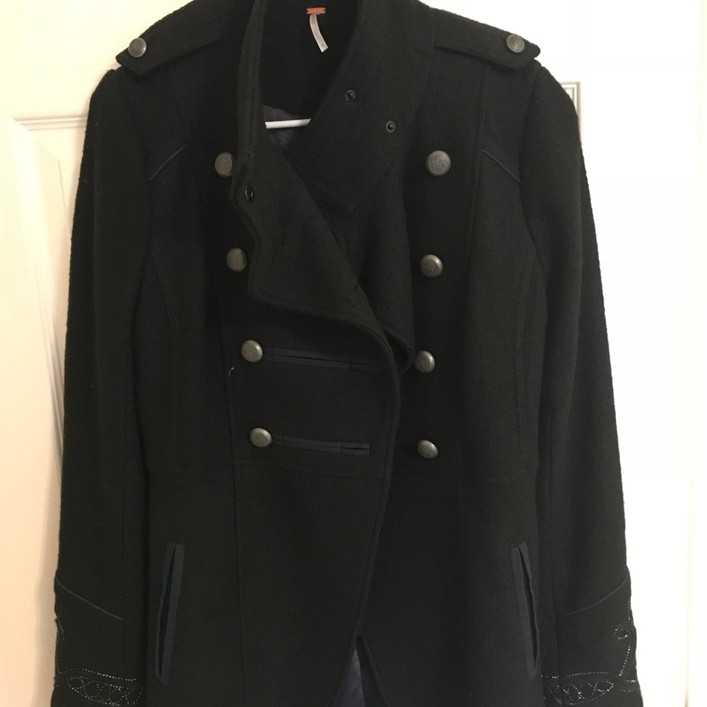 Free people coat. Navy color