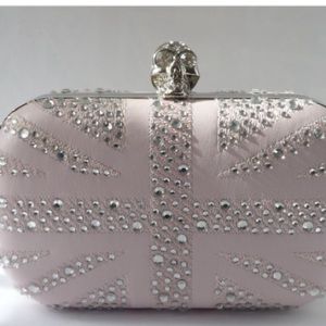 NEW Light Pink Skull Clutch