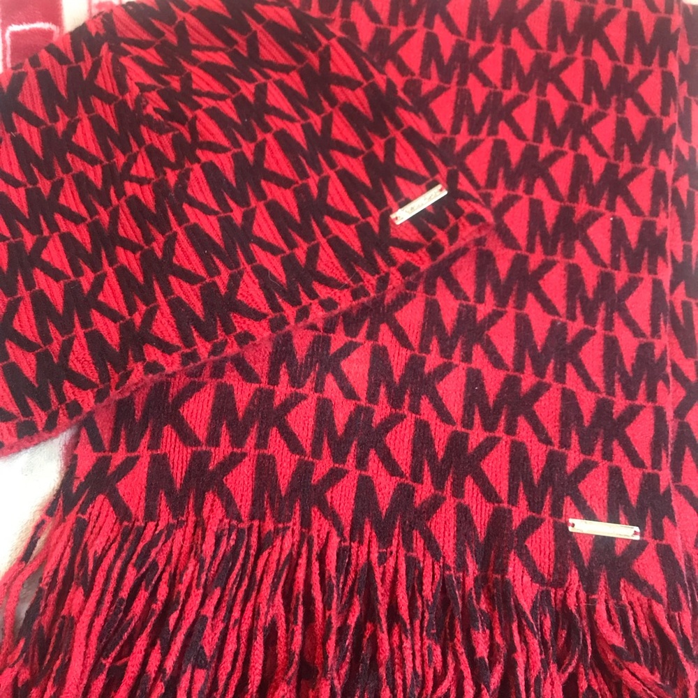 MK scarf and hat set