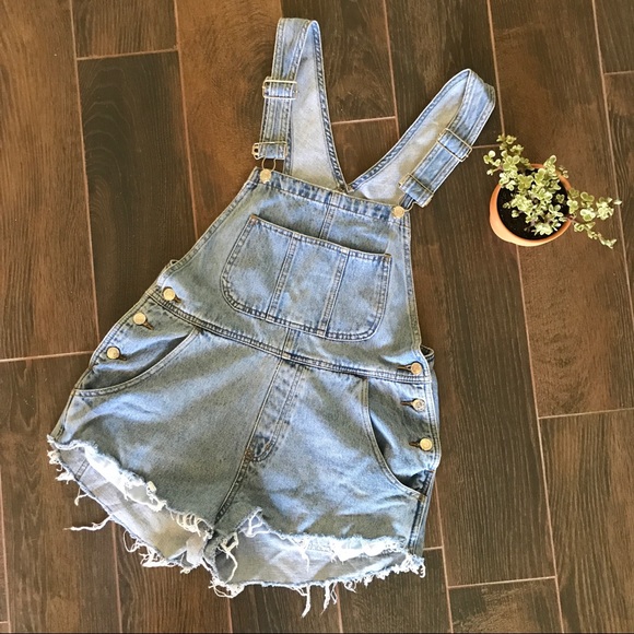 Arizona Jean Company Denim - Vintage ✔️ Cut-Off Denim Overalls