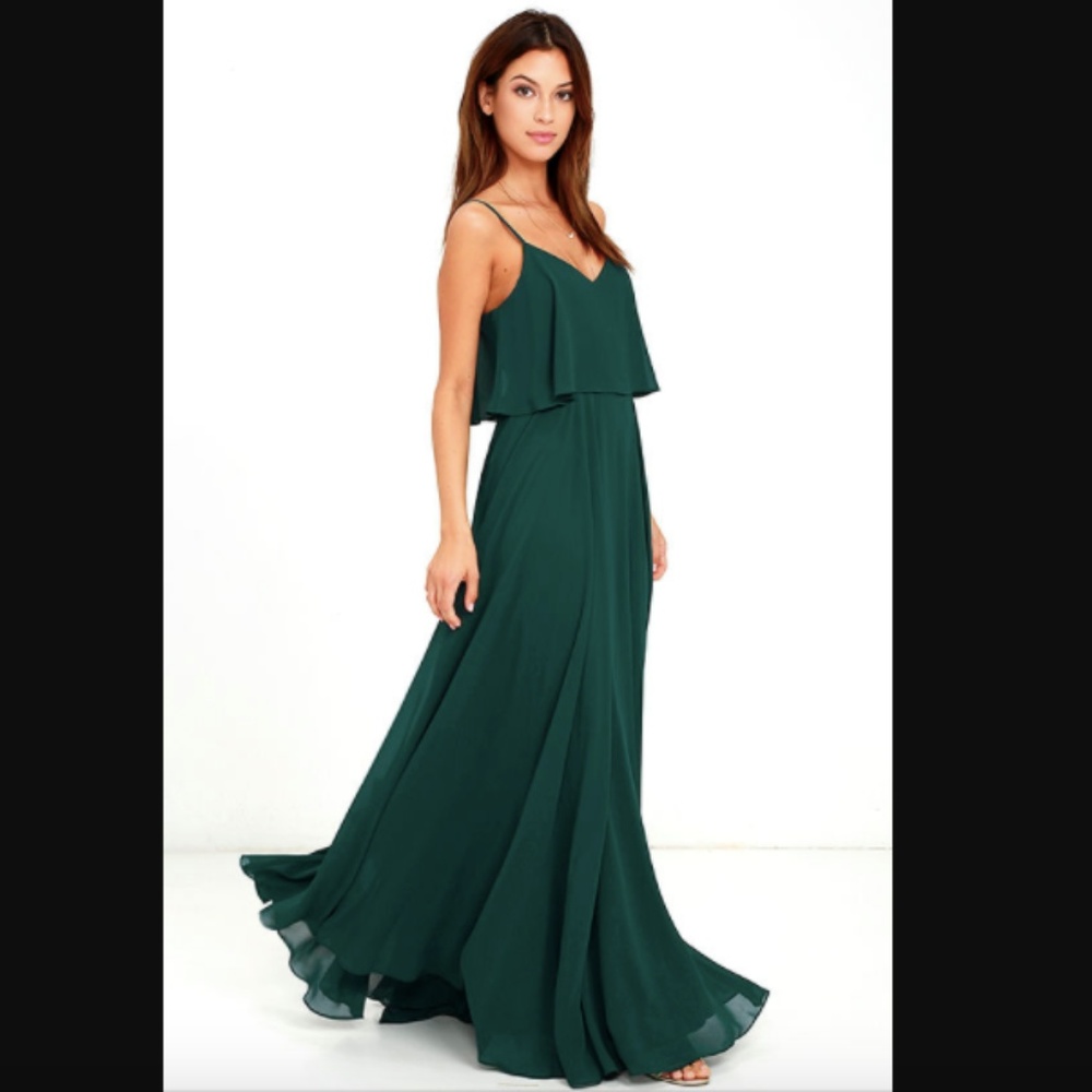 Love Runs High Forest Green Maxi Dress