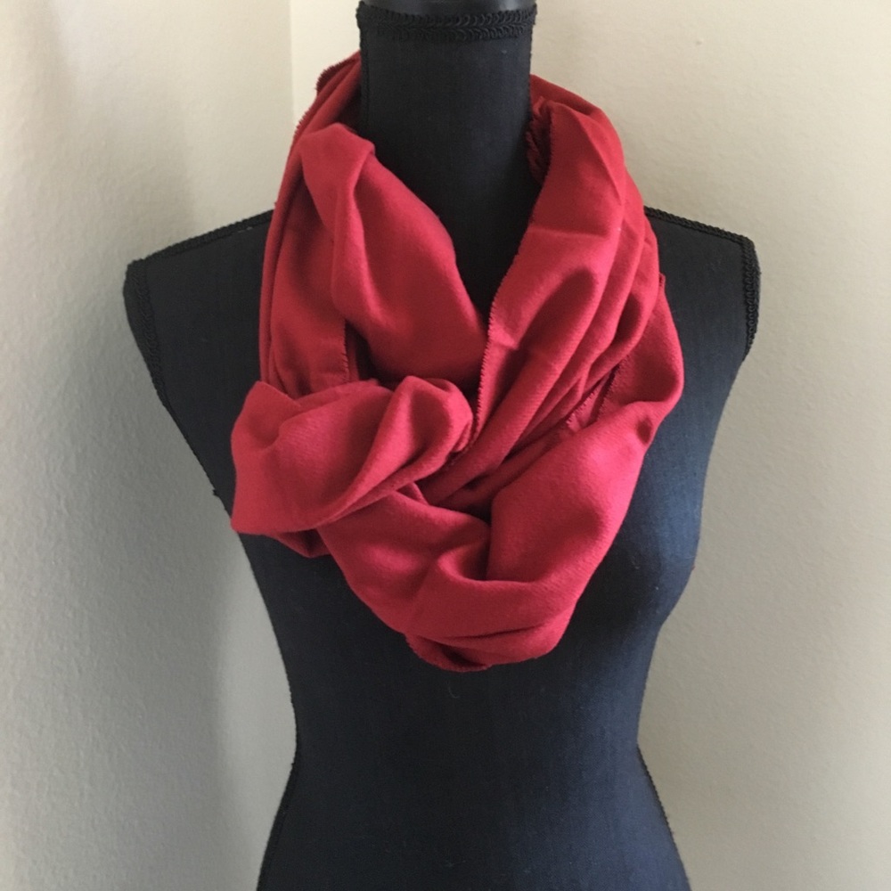 Soft Cashmere Feel Red Scarf