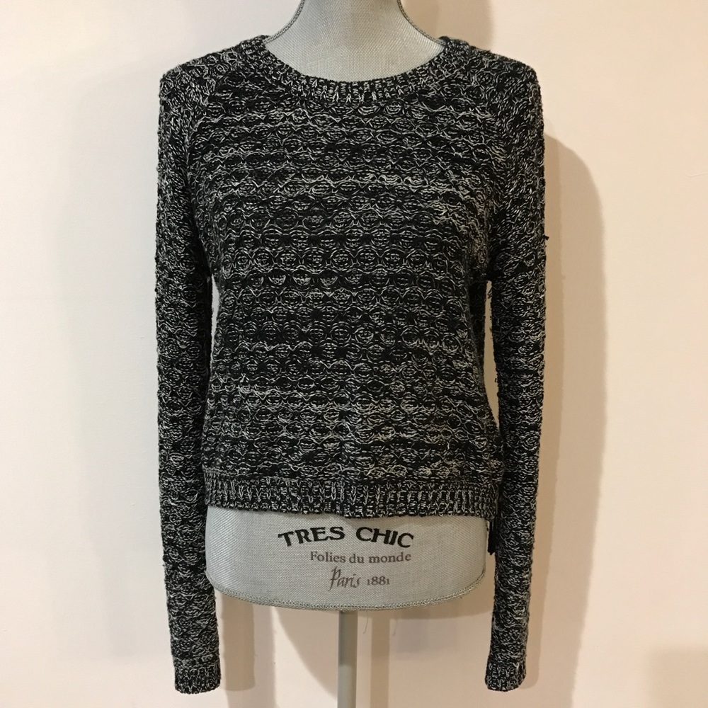 Aqua Crop Sweater
