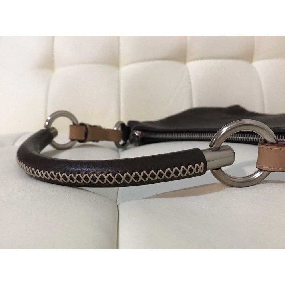 Prada Brown Vitello Daino Pebble Leather Hobo Bag - Picture 10 of 11