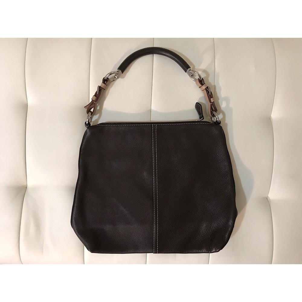 Prada Brown Vitello Daino Pebble Leather Hobo Bag - Picture 7 of 11