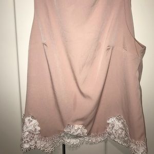 Blush Sleeveless Top w open back