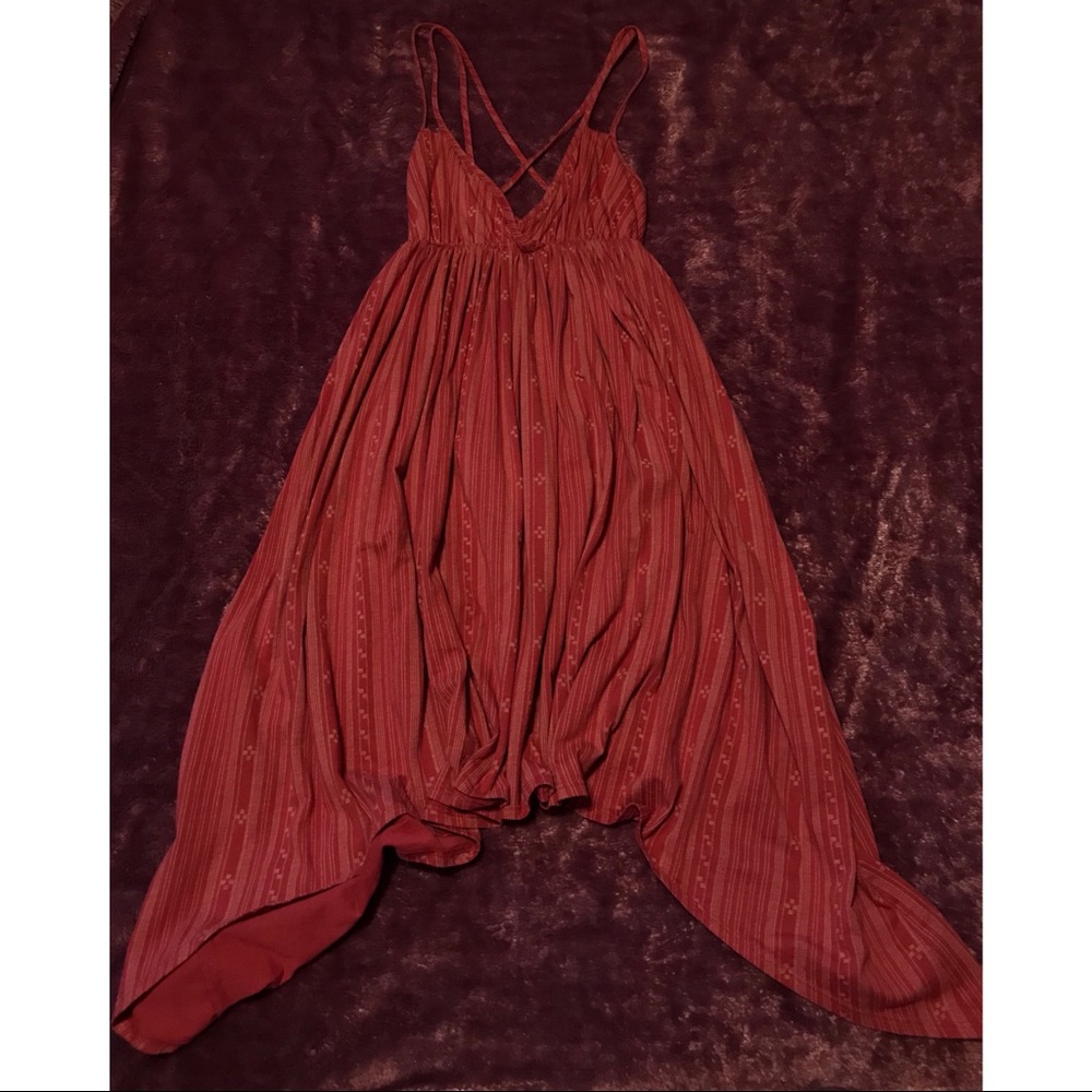 VANS coral pink/white skater spaghetti strap dress